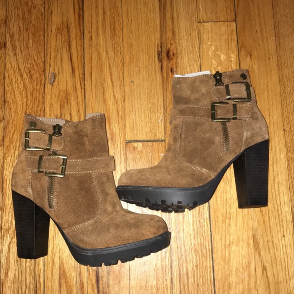 Carmela Tan Bootie Heels